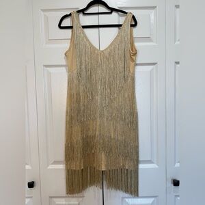 Gold Fringe Dress
